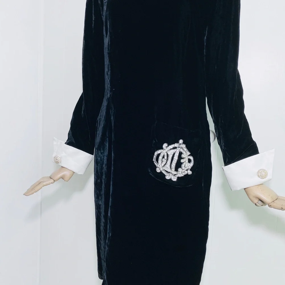 Rare Vintage Christian Dior Velvet Dress - Picture 10 of 14